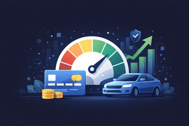 Illustration explaining what a credit score is