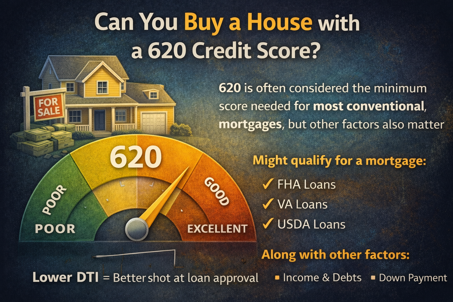 Buying a house with a 620 credit score explained